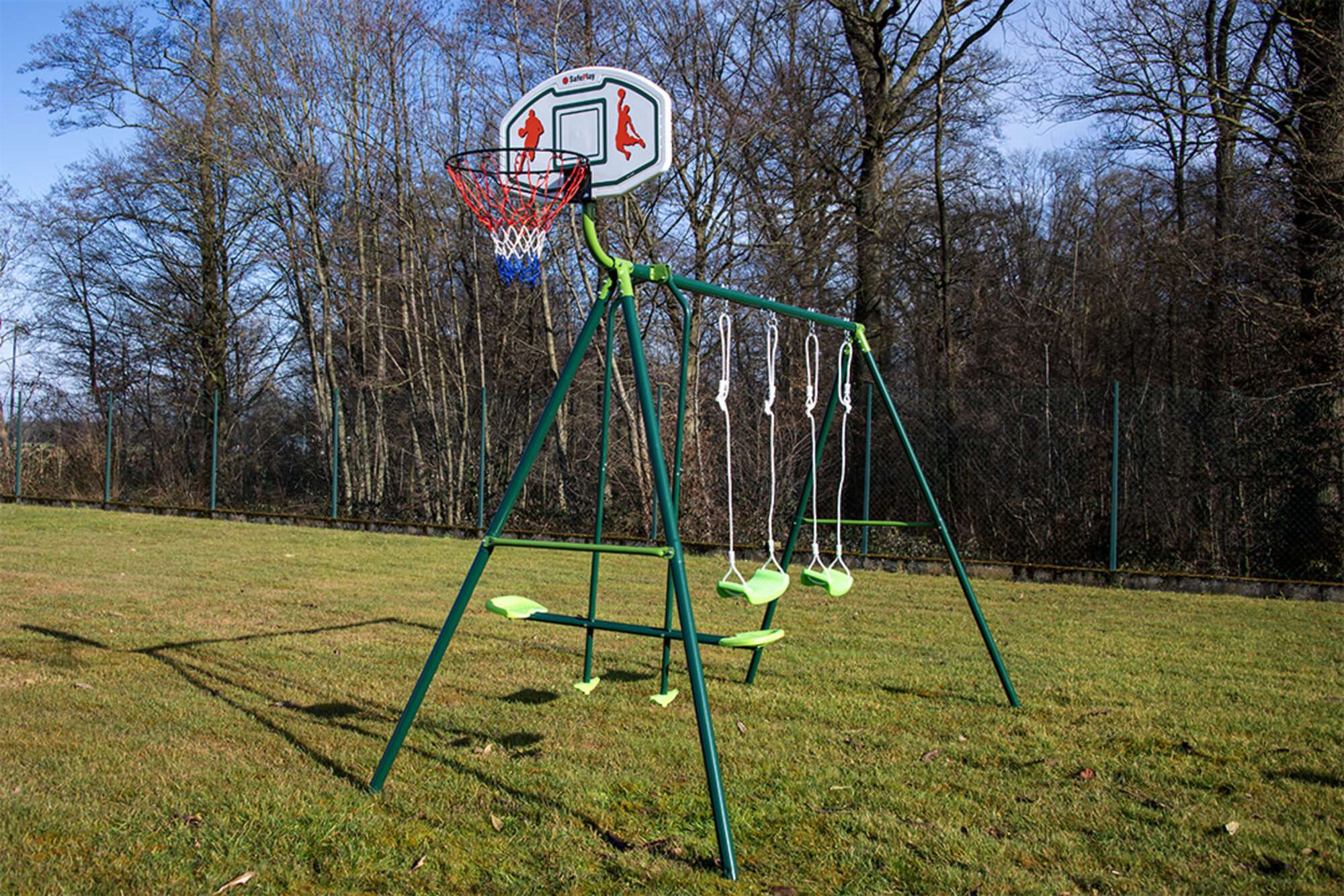 Image du produit : Driepootschommel met basketbalhoepel