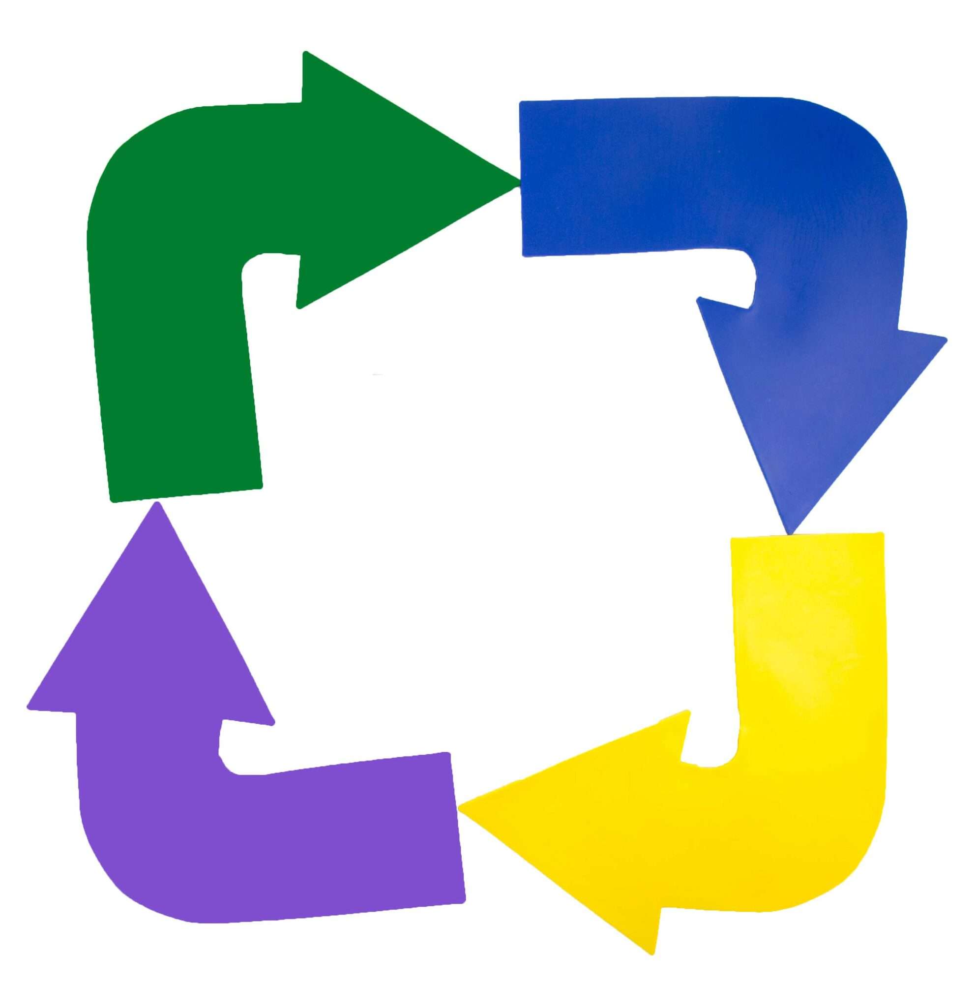 Image du produit : Grondmarkering - set van 4 gebogen pijlen