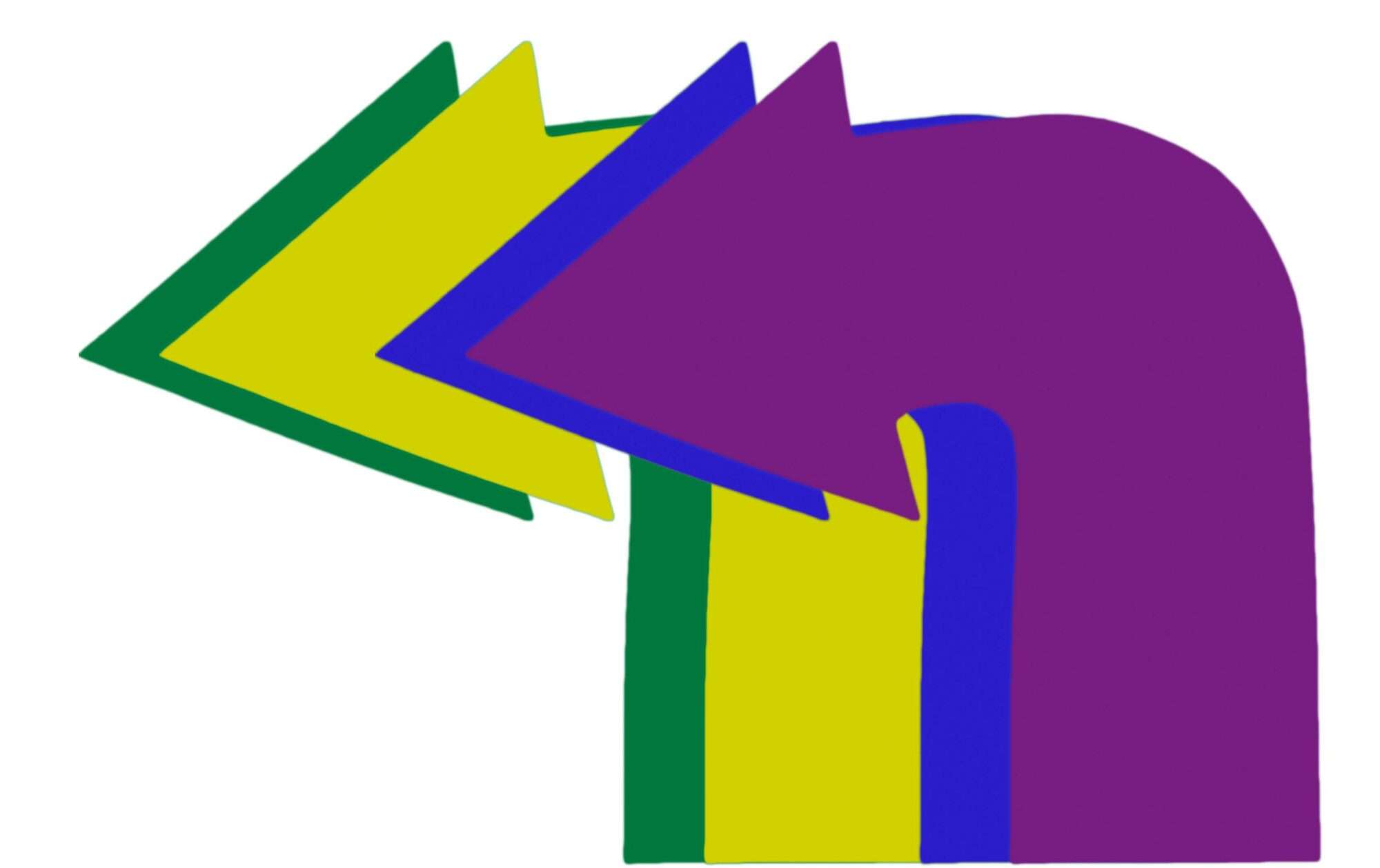 Image du produit : Grondmarkering - set van 4 gebogen pijlen