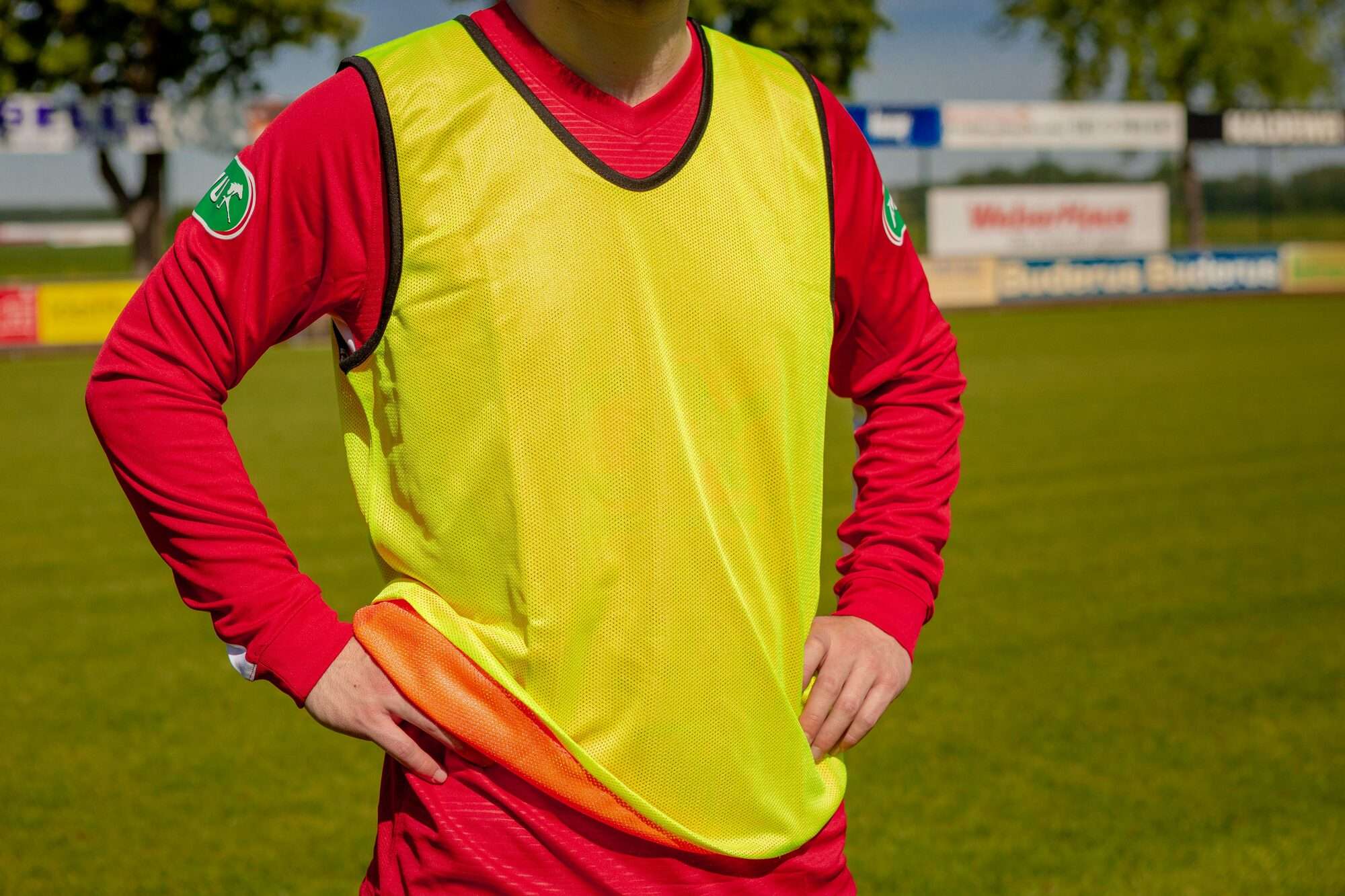 Image du produit : Omkeerbaar trainingsvest - Geel/Oranje - Set van 5 - M/L