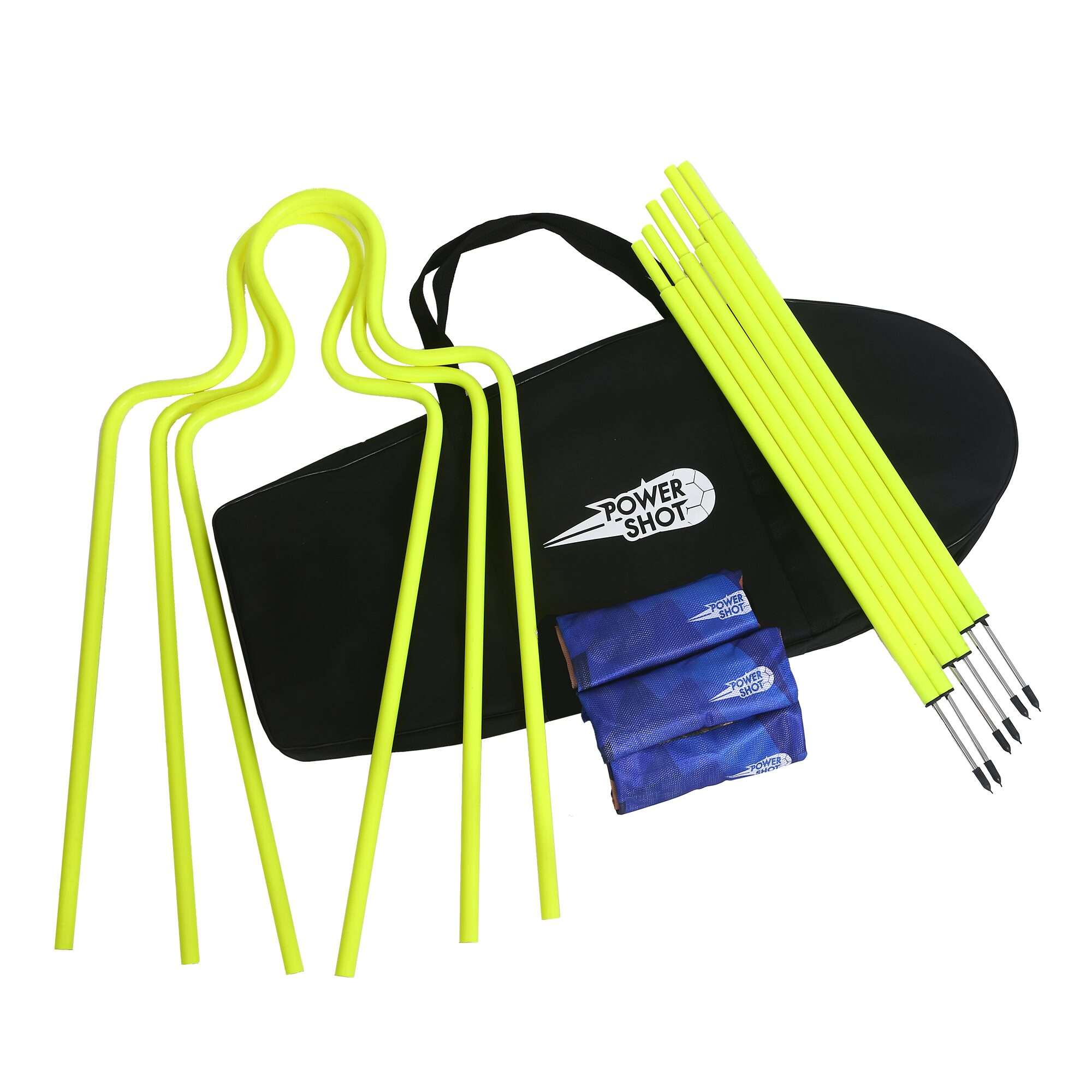 Image du produit : Set van 3 flexibele polyester dummy's met opdruk - Blauw