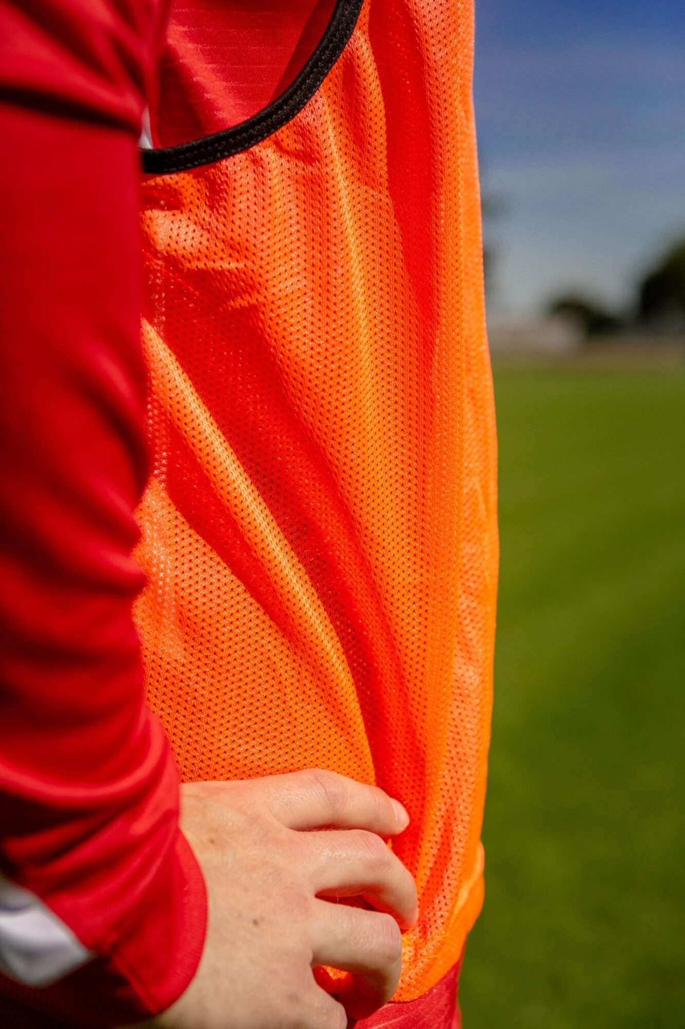 Image du produit : Enkel trainingsvest - Oranje - Set van 5 - M/L