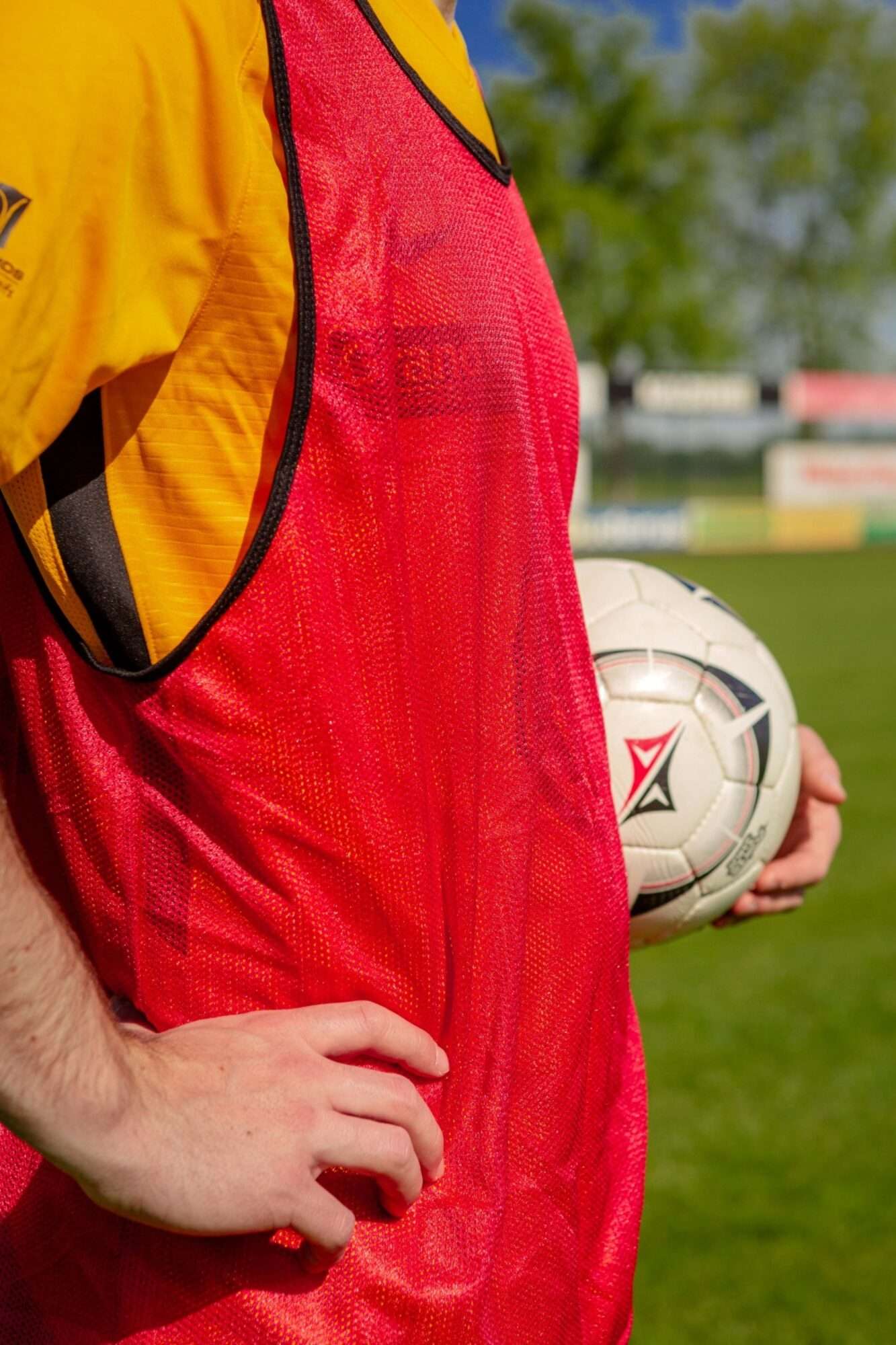 Image du produit : Enkel trainingsvest - Rood - Set van 5 - M/L