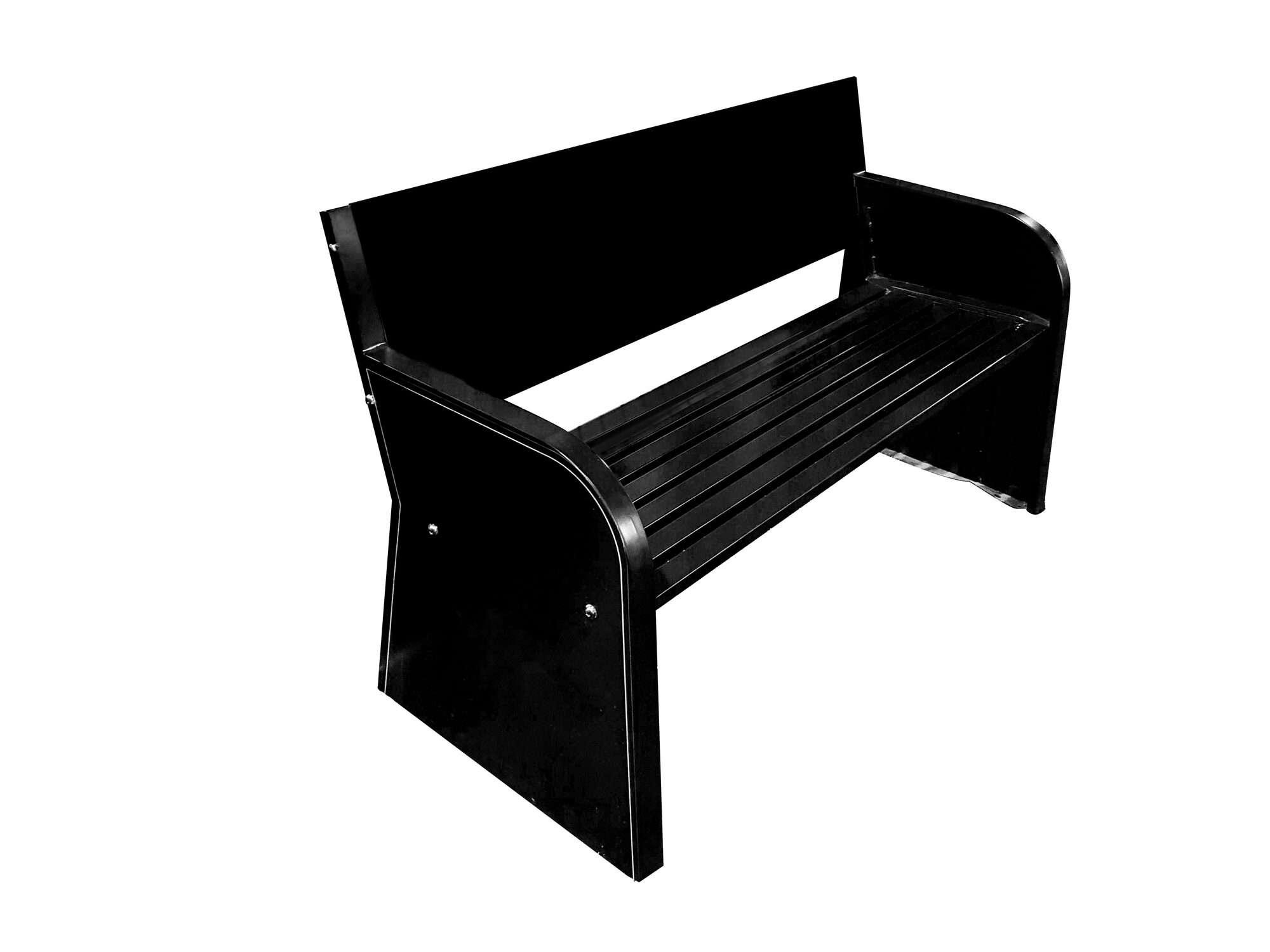 Image du produit : Advertising Tennis Court Bench - Steel - Black and Orange