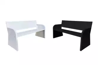 Banc tennis personnalisable en acier électrozingué noir