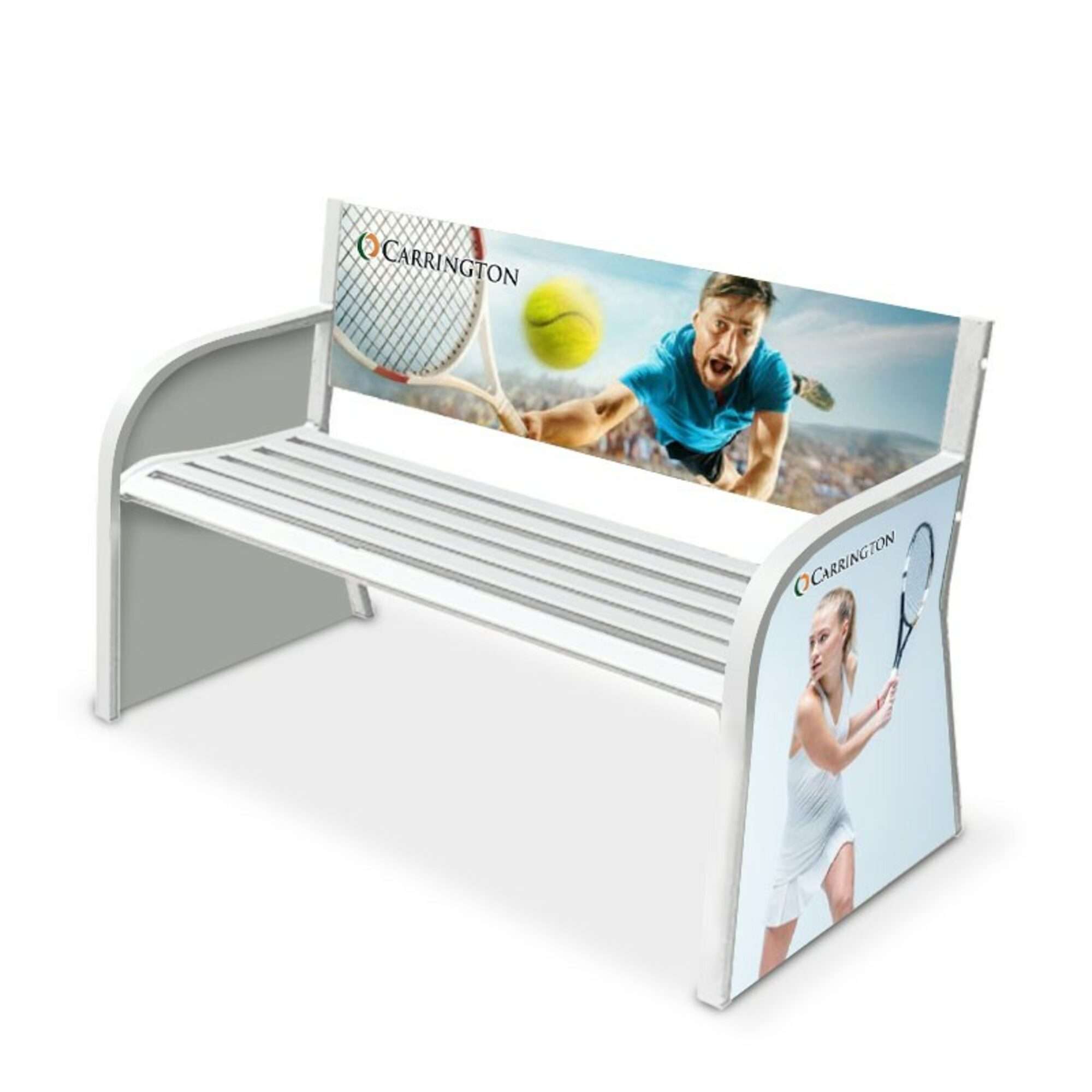 Image du produit : Banc tennis personnalisable en acier électrozingué noir