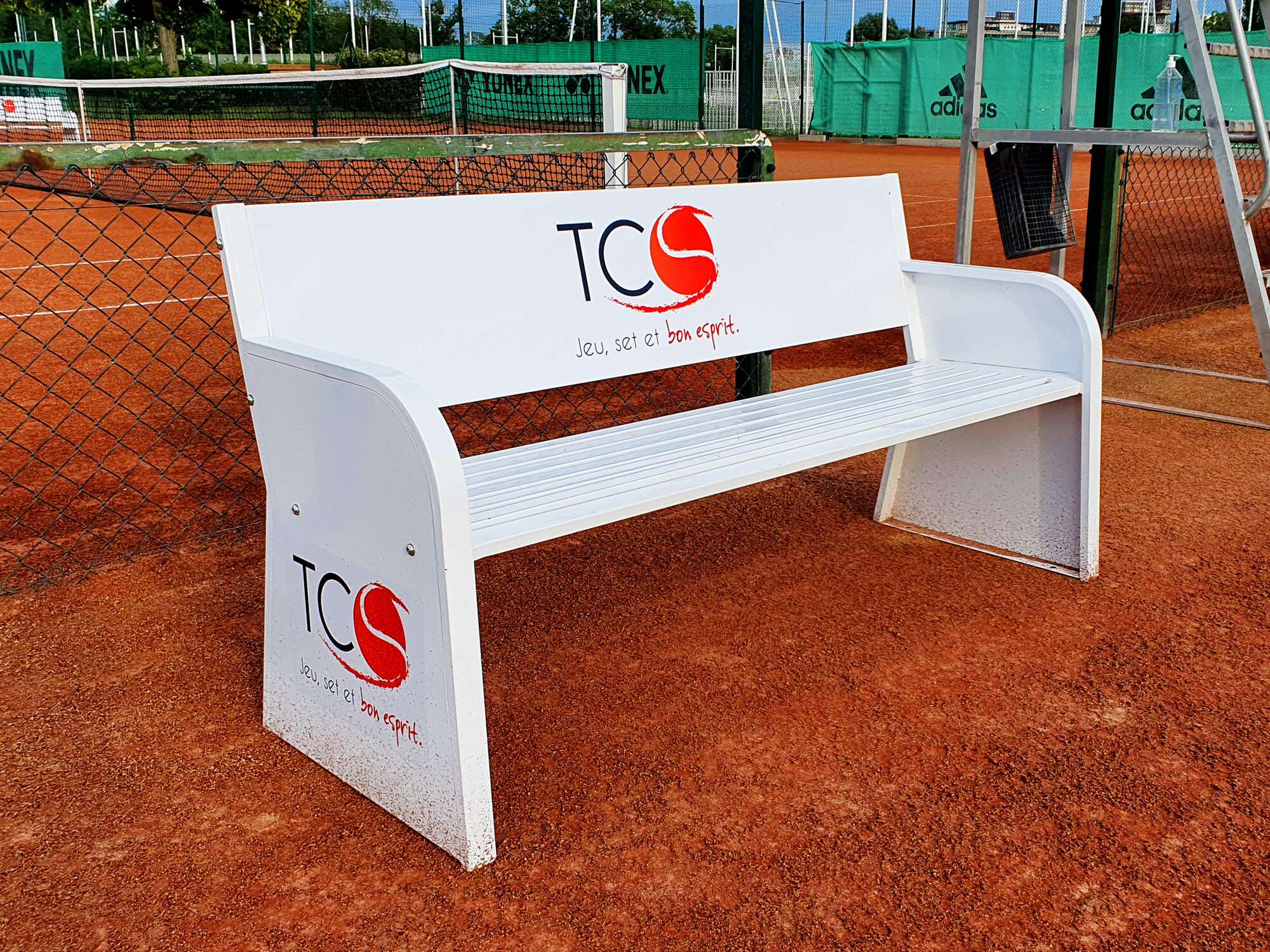 Image du produit : Banc tennis personnalisable en acier électrozingué noir