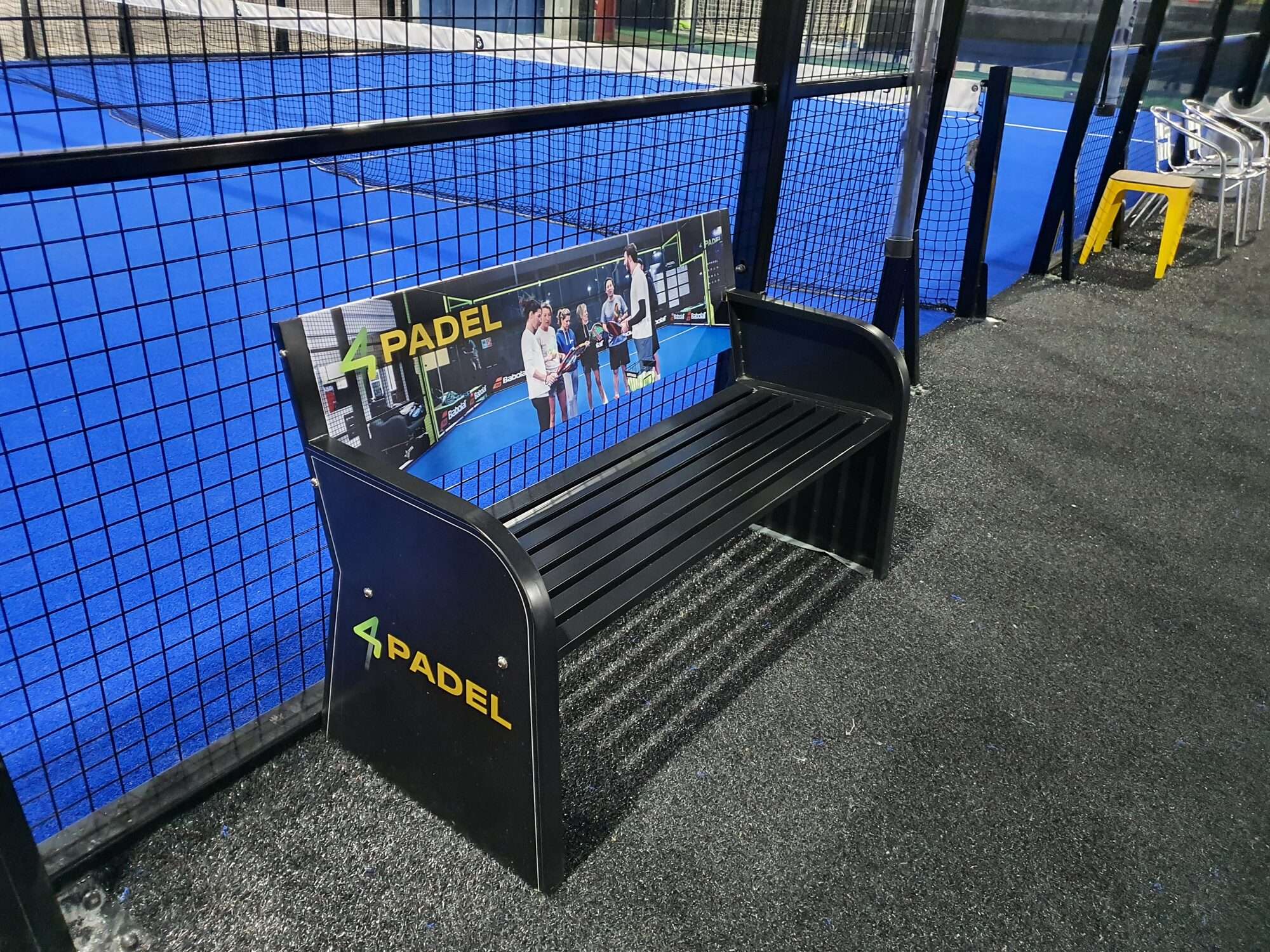 Image du produit : Banc tennis personnalisable en acier électrozingué noir