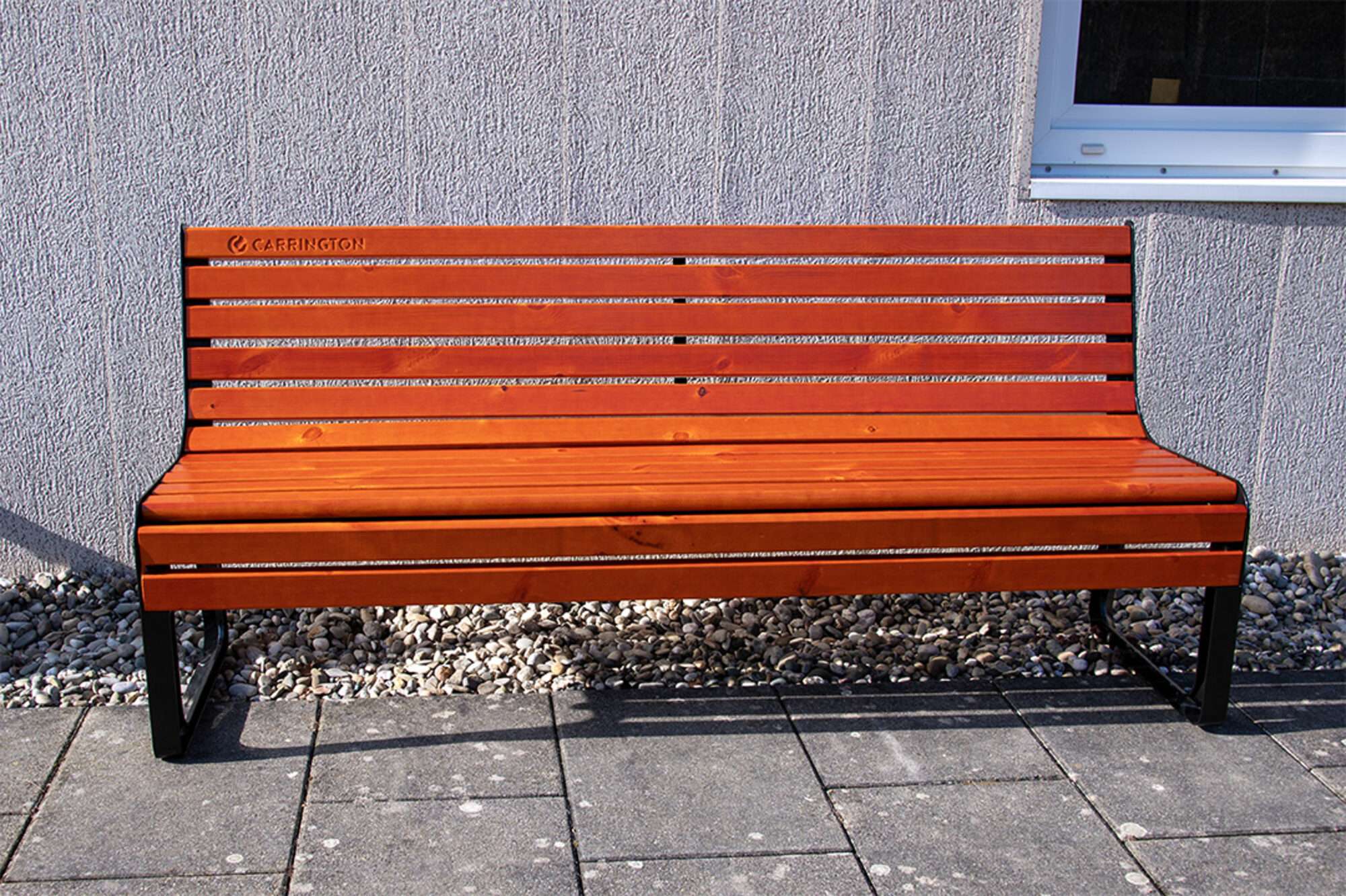 Image du produit : Hoogwaardige houten tennisbank met rugleuning - 180 cm