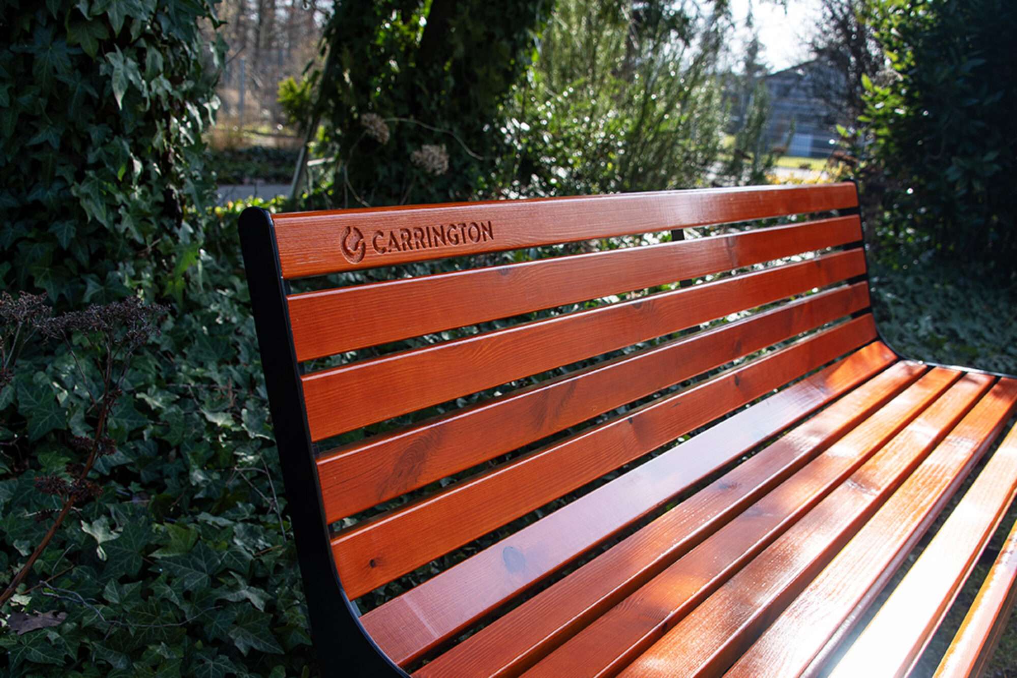 Image du produit : Hoogwaardige houten tennisbank met rugleuning - 180 cm