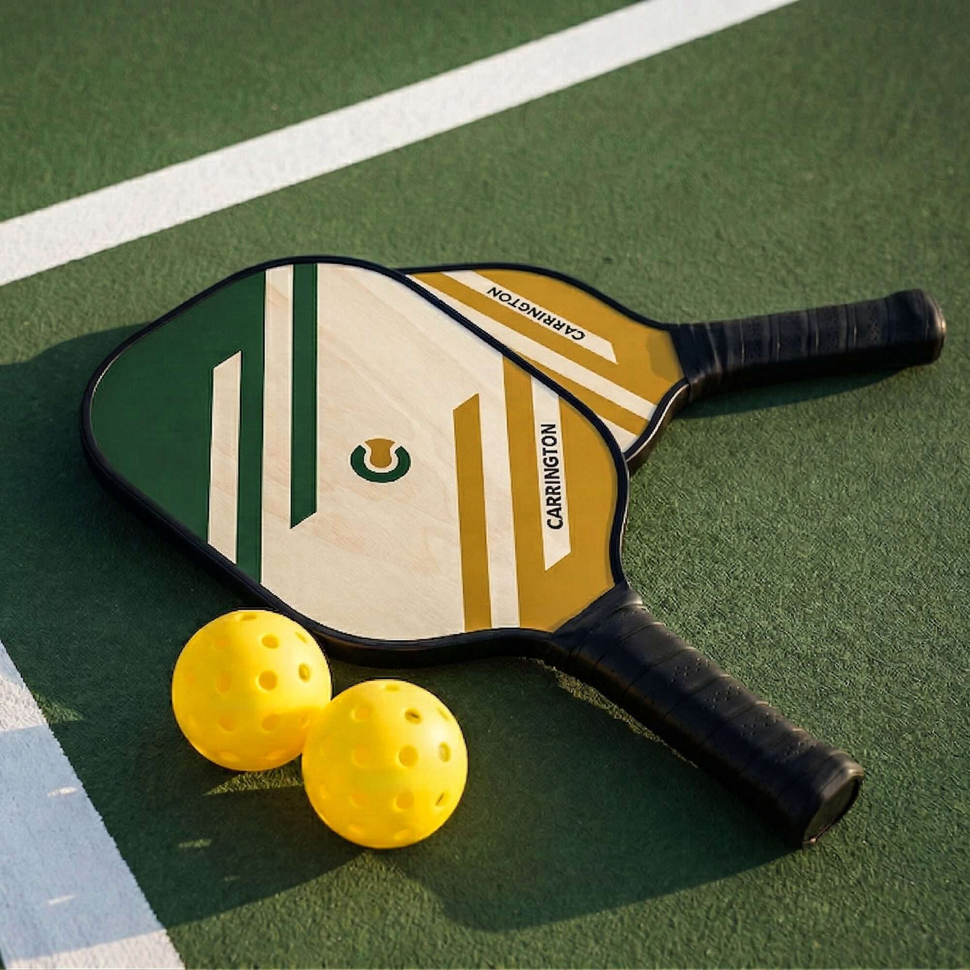 Image du produit : Pickleball - Houten racket en bal (set van 2)